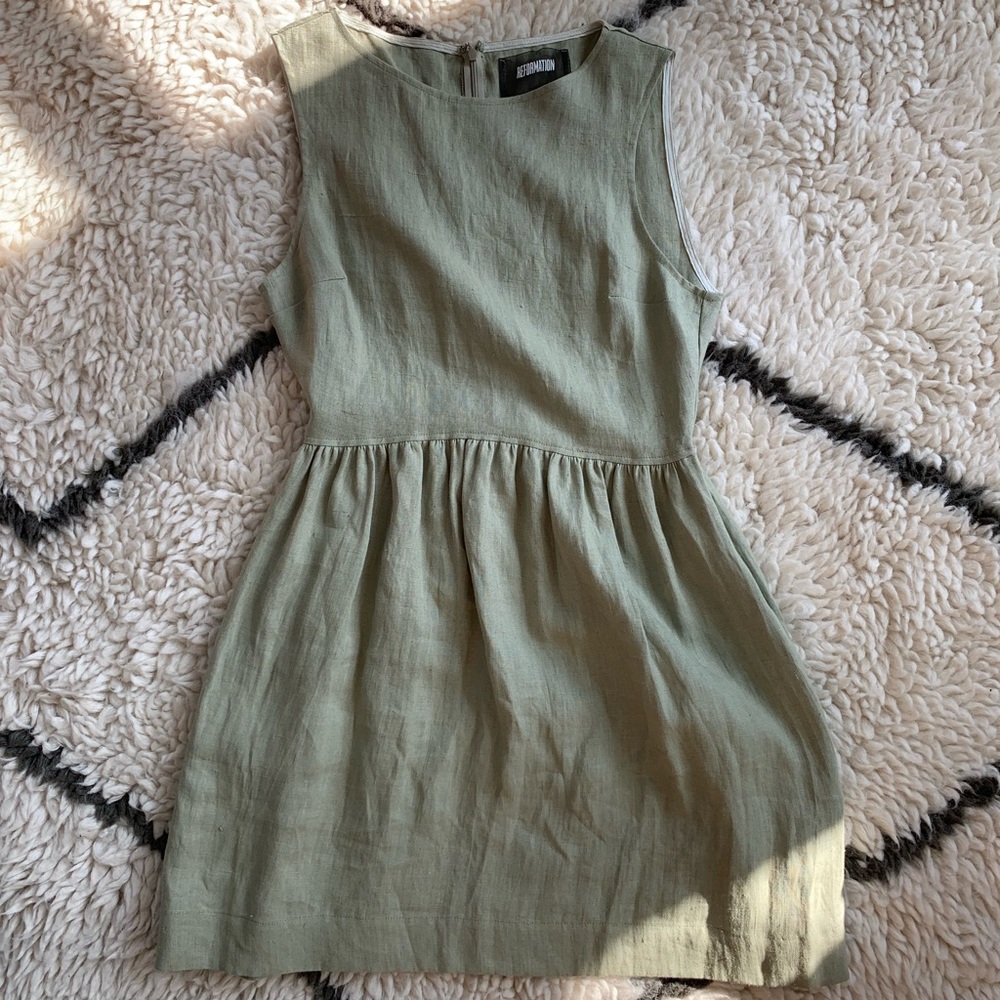 Light green Reformation dress